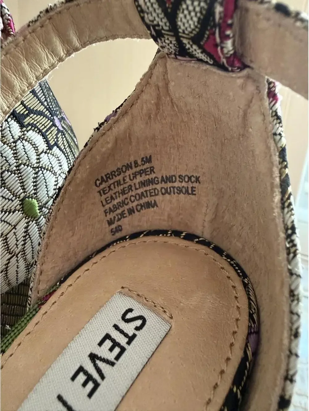 Steve Madden Carrson Floral Brocade Block Heel Sandals